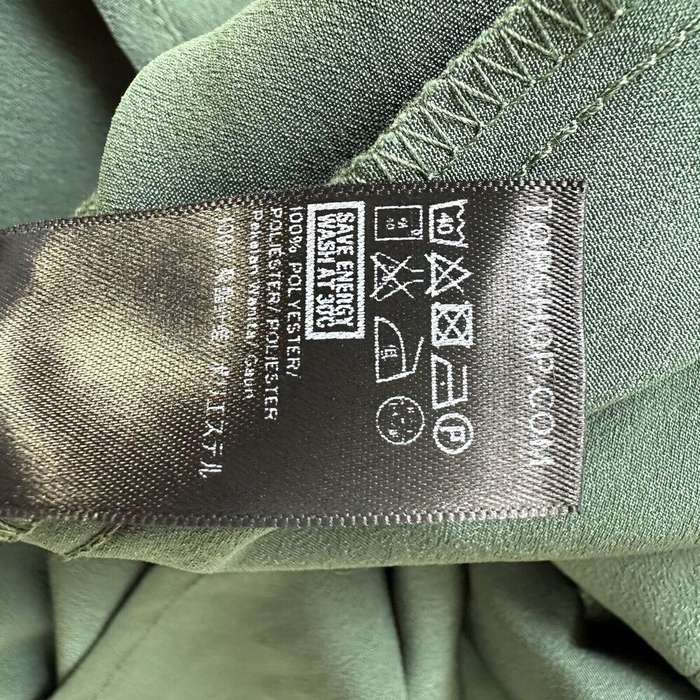 Topshop Cold Shoulder Green Cut Out Dress Size 2 V-neck - Picture 14 of 14